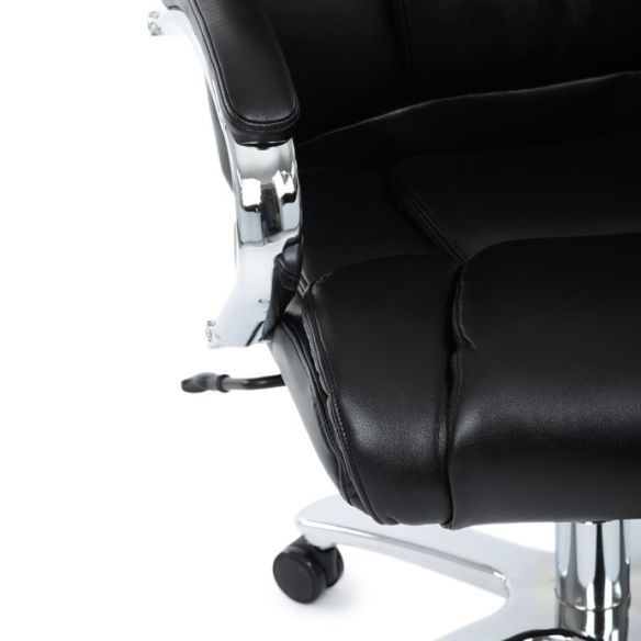 Kancelárske kreslo, hojdací mechanizmus, čierna ekokoža, KA-F1385 BK