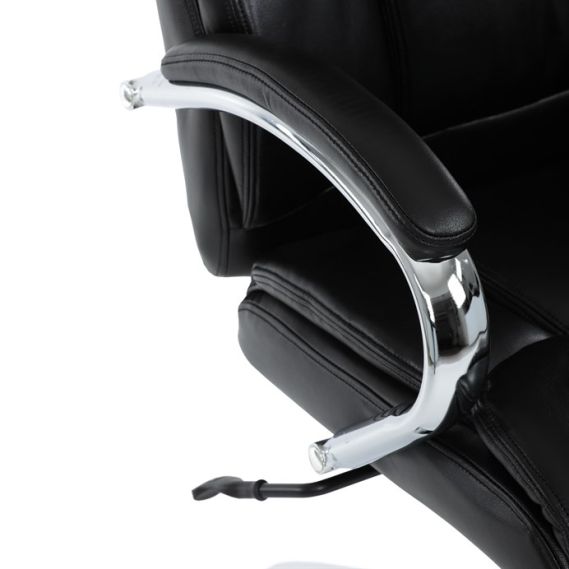 Kancelárske kreslo, hojdací mechanizmus, čierna ekokoža, KA-F1385 BK