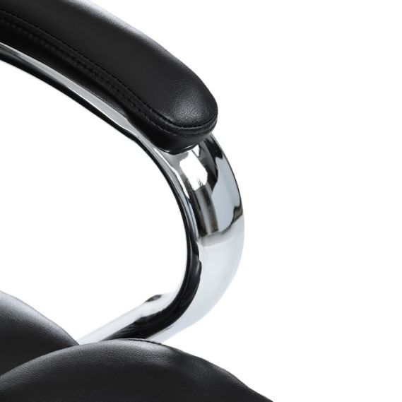 Kancelárske kreslo, hojdací mechanizmus, čierna ekokoža, KA-F1385 BK