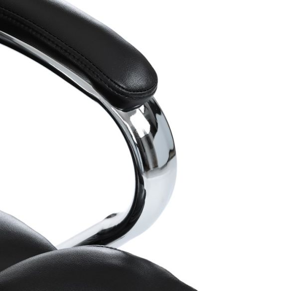 Kancelárske kreslo, hojdací mechanizmus, čierna ekokoža, KA-F1385 BK