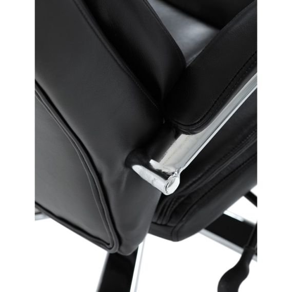 Kancelárske kreslo, hojdací mechanizmus, čierna ekokoža, KA-F1385 BK