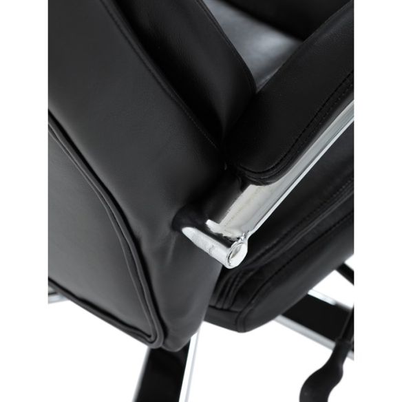 Kancelárske kreslo, hojdací mechanizmus, čierna ekokoža, KA-F1385 BK