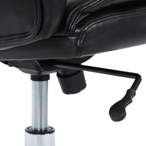 Kancelárske kreslo, hojdací mechanizmus, čierna ekokoža, KA-F1385 BK