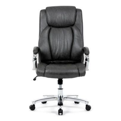 Kancelárske kreslo, hojdací mechanizmus, šedá ekokoža, KA-F1385 GREY 2