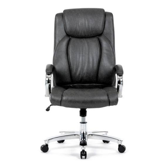 Kancelárske kreslo, hojdací mechanizmus, šedá ekokoža, KA-F1385 GREY