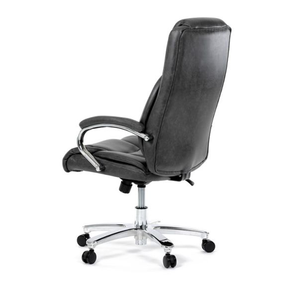 Kancelárske kreslo, hojdací mechanizmus, šedá ekokoža, KA-F1385 GREY