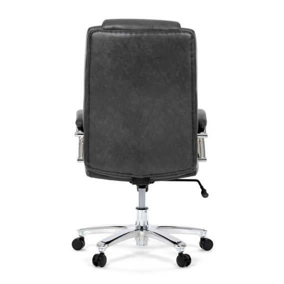 Kancelárske kreslo, hojdací mechanizmus, šedá ekokoža, KA-F1385 GREY