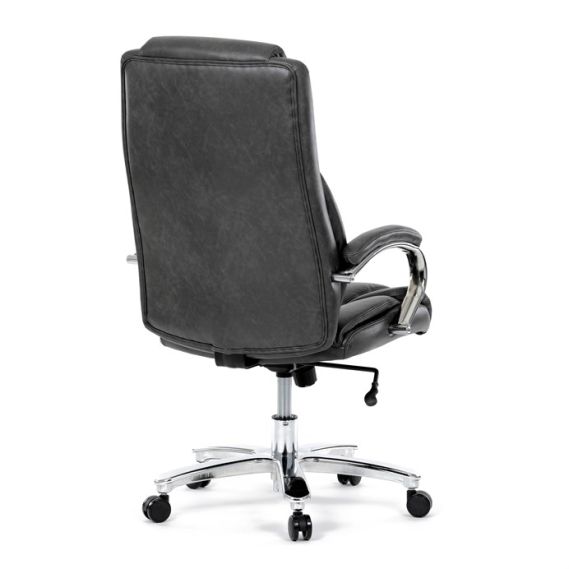 Kancelárske kreslo, hojdací mechanizmus, šedá ekokoža, KA-F1385 GREY