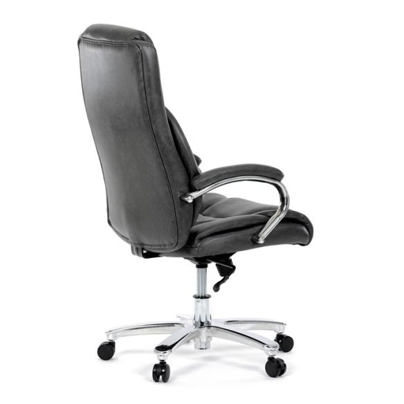 Kancelárske kreslo, hojdací mechanizmus, šedá ekokoža, KA-F1385 GREY