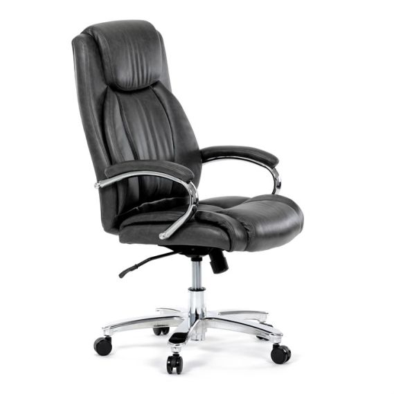 Kancelárske kreslo, hojdací mechanizmus, šedá ekokoža, KA-F1385 GREY