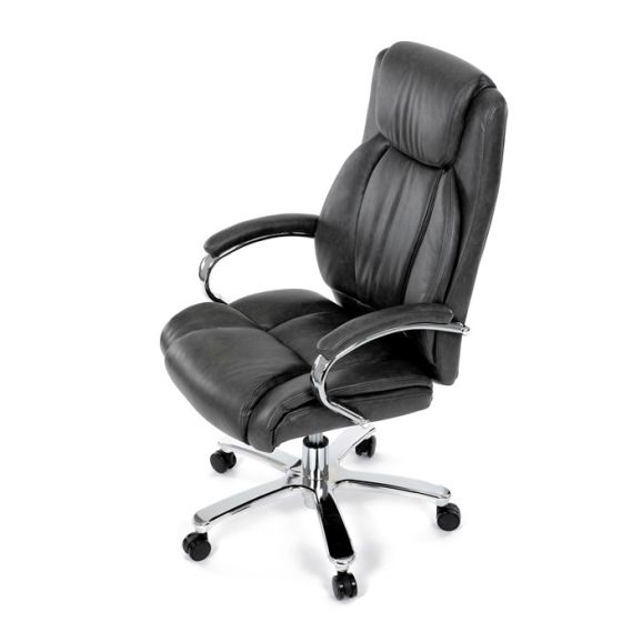 Kancelárske kreslo, hojdací mechanizmus, šedá ekokoža, KA-F1385 GREY