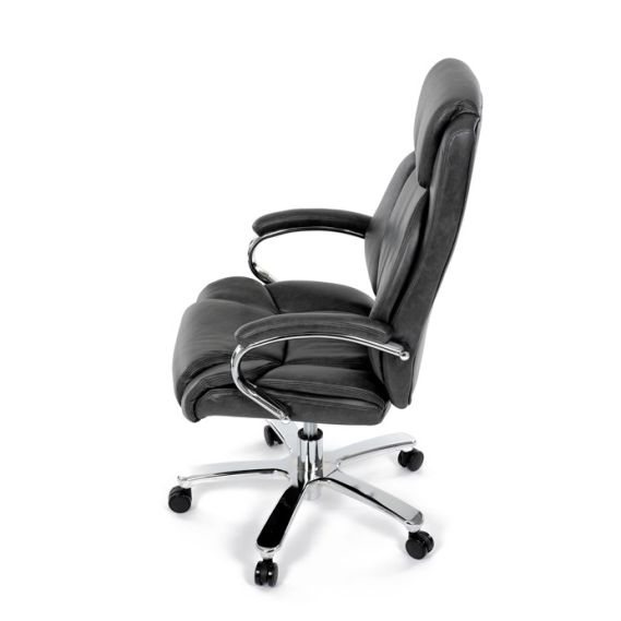 Kancelárske kreslo, hojdací mechanizmus, šedá ekokoža, KA-F1385 GREY