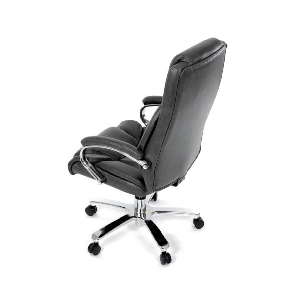 Kancelárske kreslo, hojdací mechanizmus, šedá ekokoža, KA-F1385 GREY