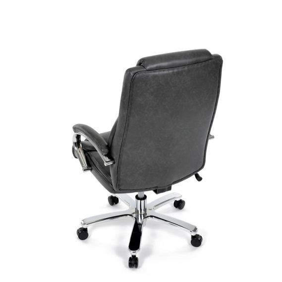 Kancelárske kreslo, hojdací mechanizmus, šedá ekokoža, KA-F1385 GREY