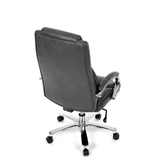 Kancelárske kreslo, hojdací mechanizmus, šedá ekokoža, KA-F1385 GREY