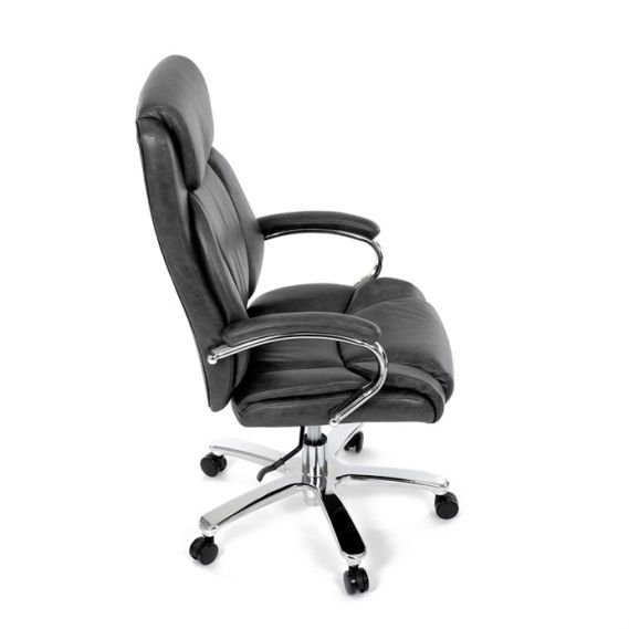 Kancelárske kreslo, hojdací mechanizmus, šedá ekokoža, KA-F1385 GREY