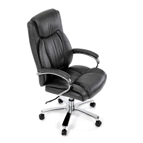 Kancelárske kreslo, hojdací mechanizmus, šedá ekokoža, KA-F1385 GREY