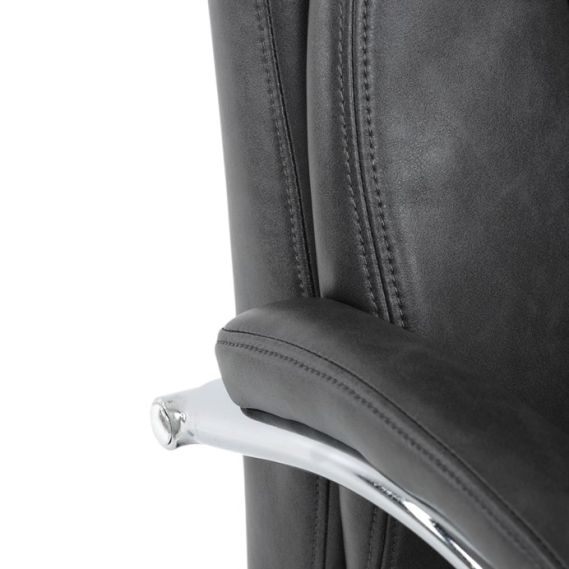 Kancelárske kreslo, hojdací mechanizmus, šedá ekokoža, KA-F1385 GREY