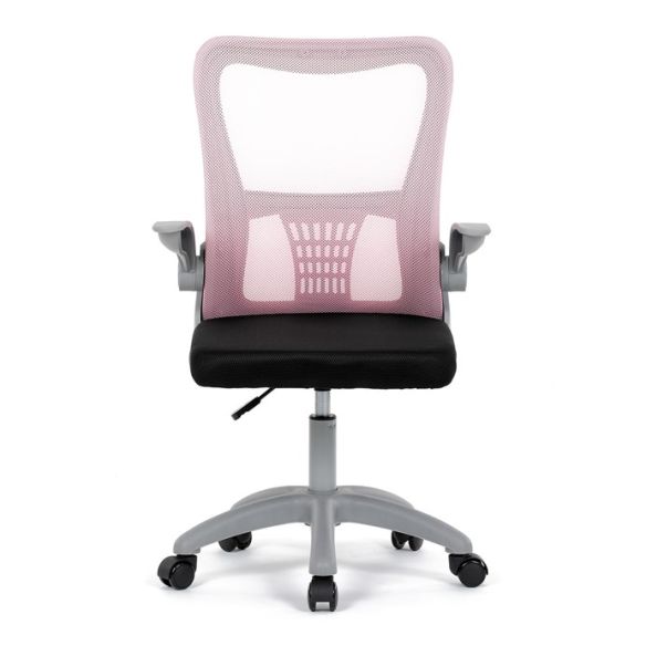 Detská stolička, výškovo nastaviteľná, ružová sieťovina, KA-K2008 PINK