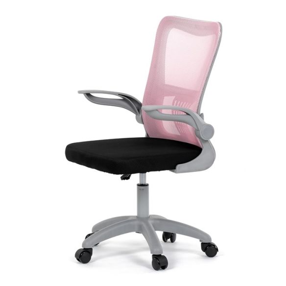 Detská stolička, výškovo nastaviteľná, ružová sieťovina, KA-K2008 PINK