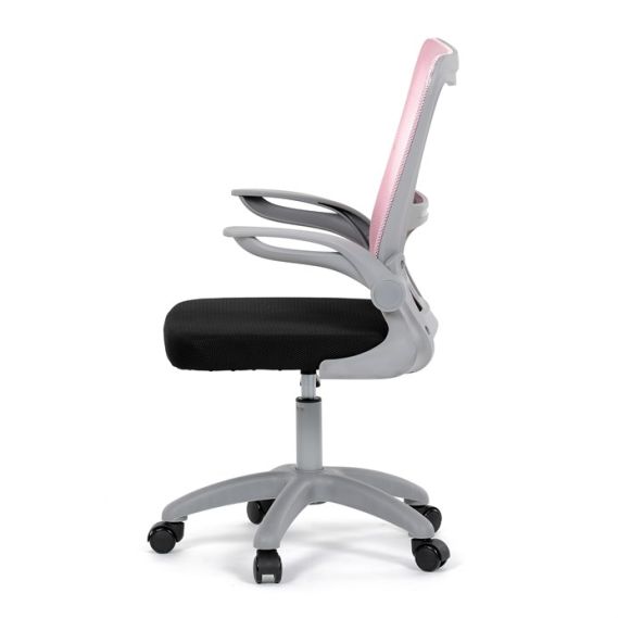 Detská stolička, výškovo nastaviteľná, ružová sieťovina, KA-K2008 PINK