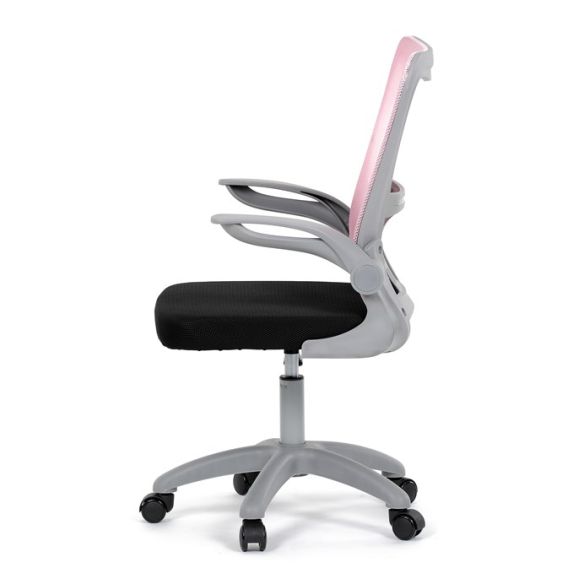 Detská stolička, výškovo nastaviteľná, ružová sieťovina, KA-K2008 PINK