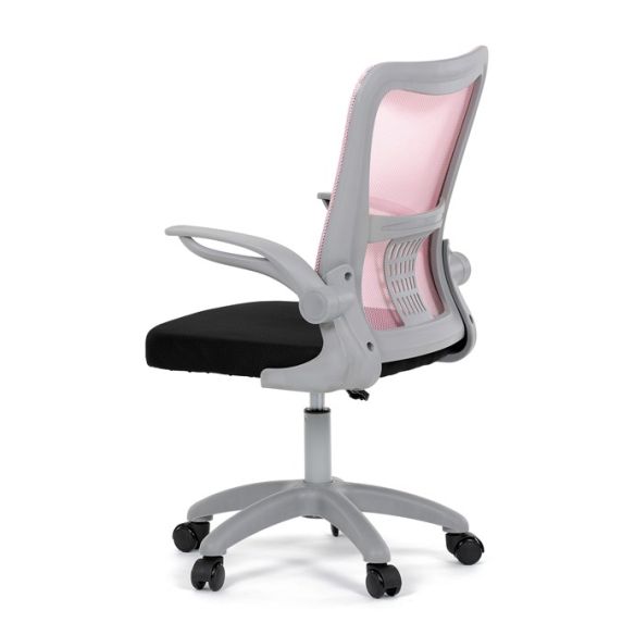 Detská stolička, výškovo nastaviteľná, ružová sieťovina, KA-K2008 PINK