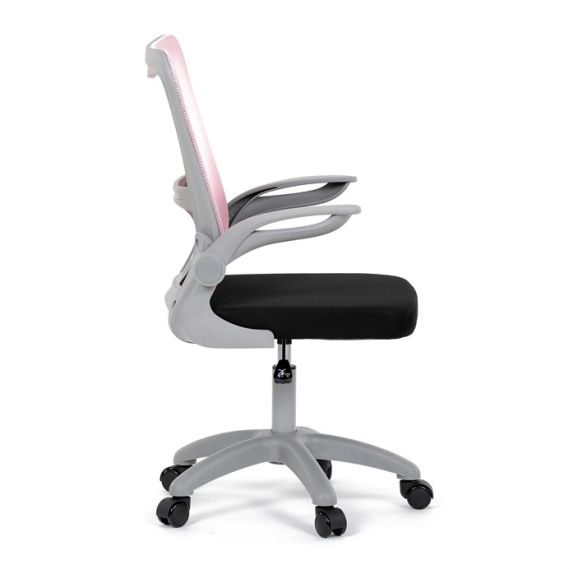 Detská stolička, výškovo nastaviteľná, ružová sieťovina, KA-K2008 PINK