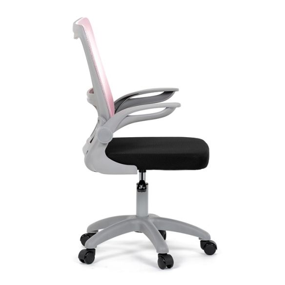 Detská stolička, výškovo nastaviteľná, ružová sieťovina, KA-K2008 PINK