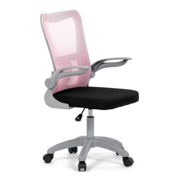 Detská stolička, výškovo nastaviteľná, ružová sieťovina, KA-K2008 PINK