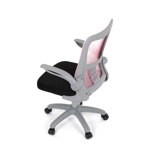 Detská stolička, výškovo nastaviteľná, ružová sieťovina, KA-K2008 PINK