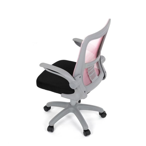 Detská stolička, výškovo nastaviteľná, ružová sieťovina, KA-K2008 PINK