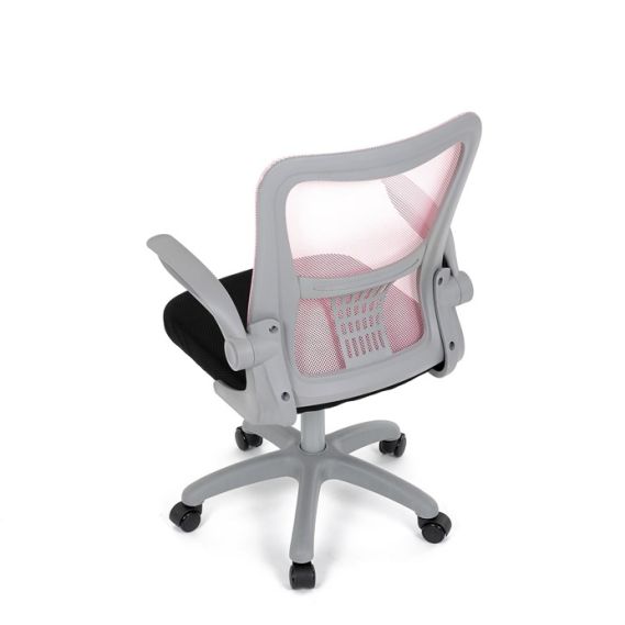 Detská stolička, výškovo nastaviteľná, ružová sieťovina, KA-K2008 PINK