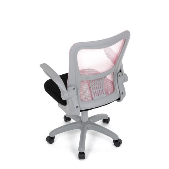 Detská stolička, výškovo nastaviteľná, ružová sieťovina, KA-K2008 PINK