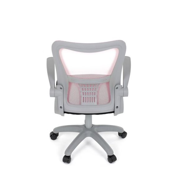 Detská stolička, výškovo nastaviteľná, ružová sieťovina, KA-K2008 PINK