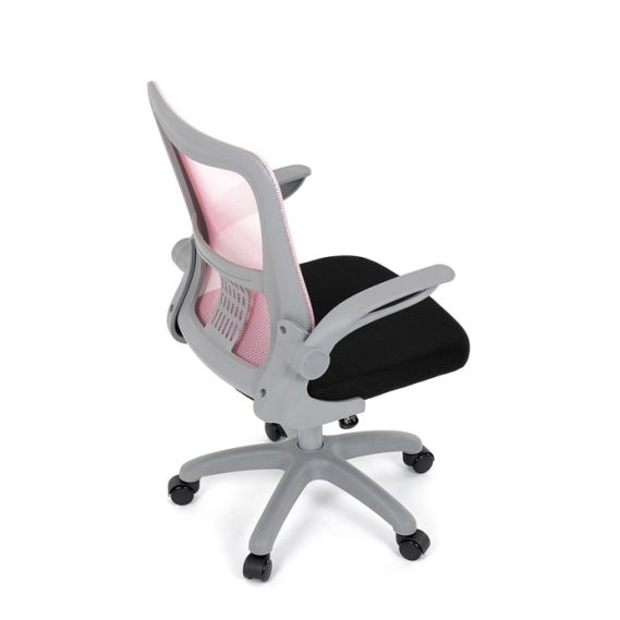 Detská stolička, výškovo nastaviteľná, ružová sieťovina, KA-K2008 PINK