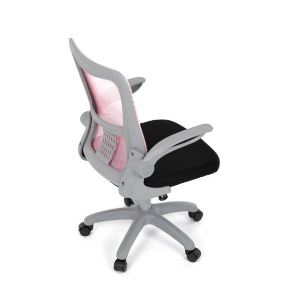 Detská stolička, výškovo nastaviteľná, ružová sieťovina, KA-K2008 PINK