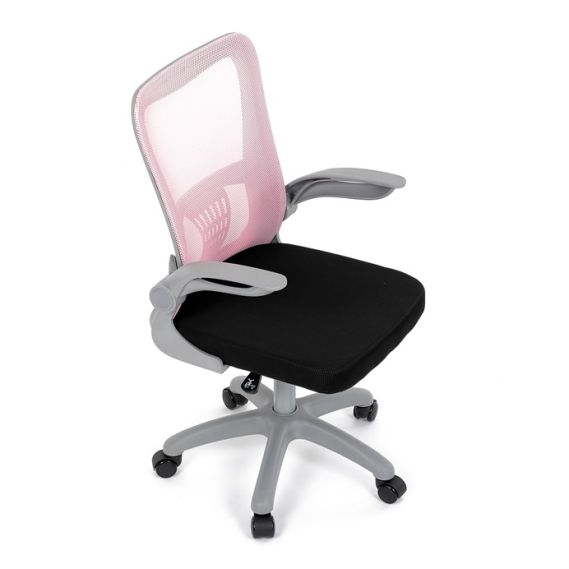 Detská stolička, výškovo nastaviteľná, ružová sieťovina, KA-K2008 PINK