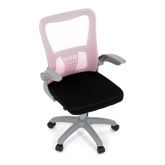 Detská stolička, výškovo nastaviteľná, ružová sieťovina, KA-K2008 PINK