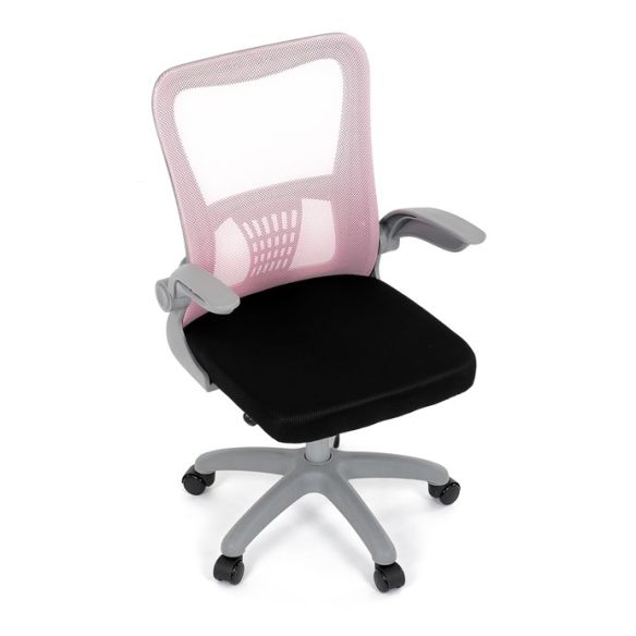 Detská stolička, výškovo nastaviteľná, ružová sieťovina, KA-K2008 PINK