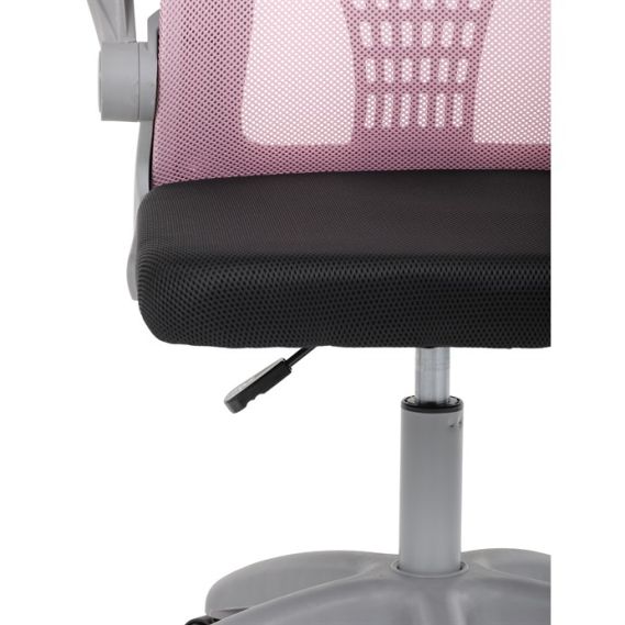 Detská stolička, výškovo nastaviteľná, ružová sieťovina, KA-K2008 PINK