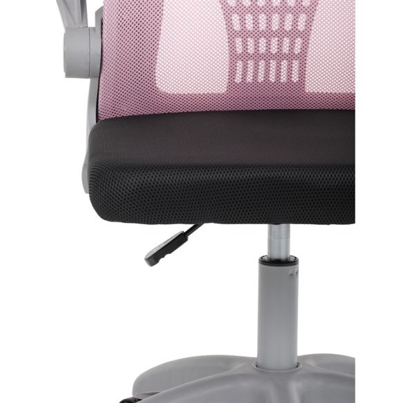 Detská stolička, výškovo nastaviteľná, ružová sieťovina, KA-K2008 PINK