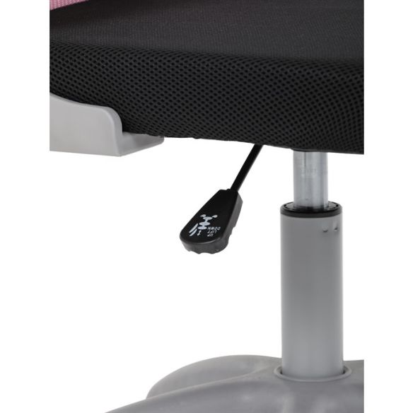 Detská stolička, výškovo nastaviteľná, ružová sieťovina, KA-K2008 PINK