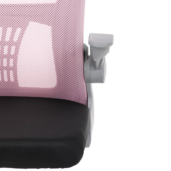 Detská stolička, výškovo nastaviteľná, ružová sieťovina, KA-K2008 PINK