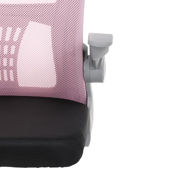 Detská stolička, výškovo nastaviteľná, ružová sieťovina, KA-K2008 PINK