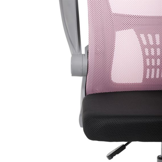 Detská stolička, výškovo nastaviteľná, ružová sieťovina, KA-K2008 PINK