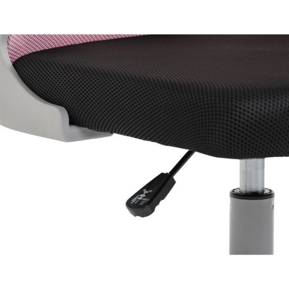 Detská stolička, výškovo nastaviteľná, ružová sieťovina, KA-K2008 PINK