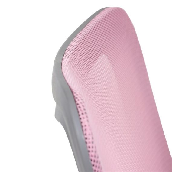 Detská stolička, výškovo nastaviteľná, ružová sieťovina, KA-K2008 PINK