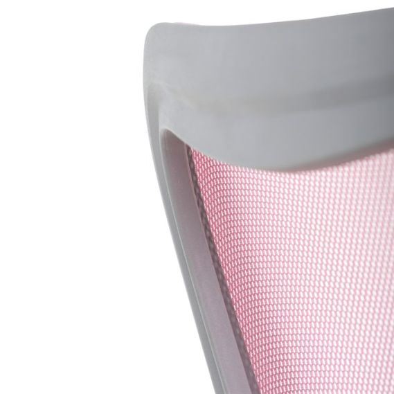 Detská stolička, výškovo nastaviteľná, ružová sieťovina, KA-K2008 PINK
