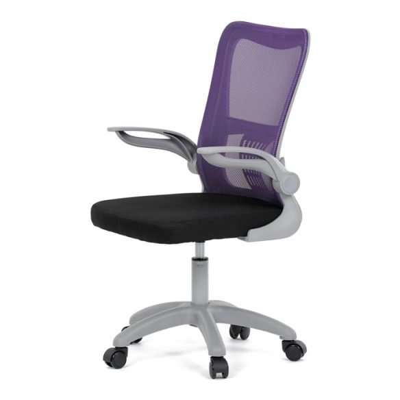 Detská stolička, výškovo nastaviteľná, fialová sieťovina, KA-K2008 PUR